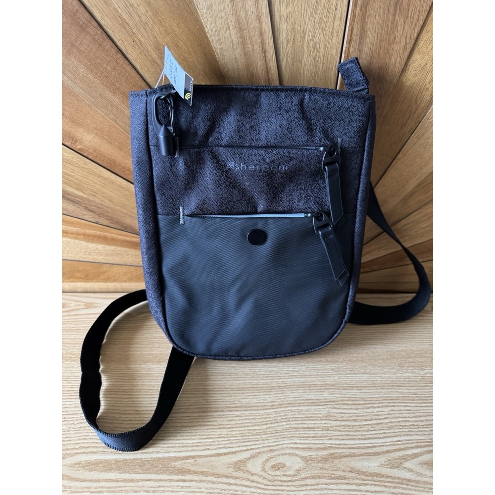 NWT Sherpani Lima Adjustable Antitheft Crossbody Bag With Bag Lock, Black - Picture 1 of 8